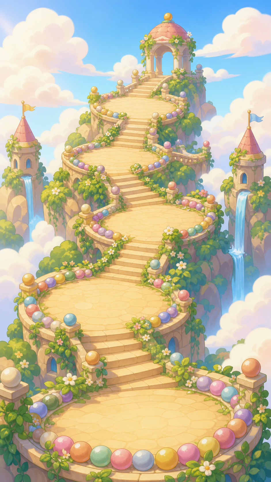ひゃくの かいだんの背景画像