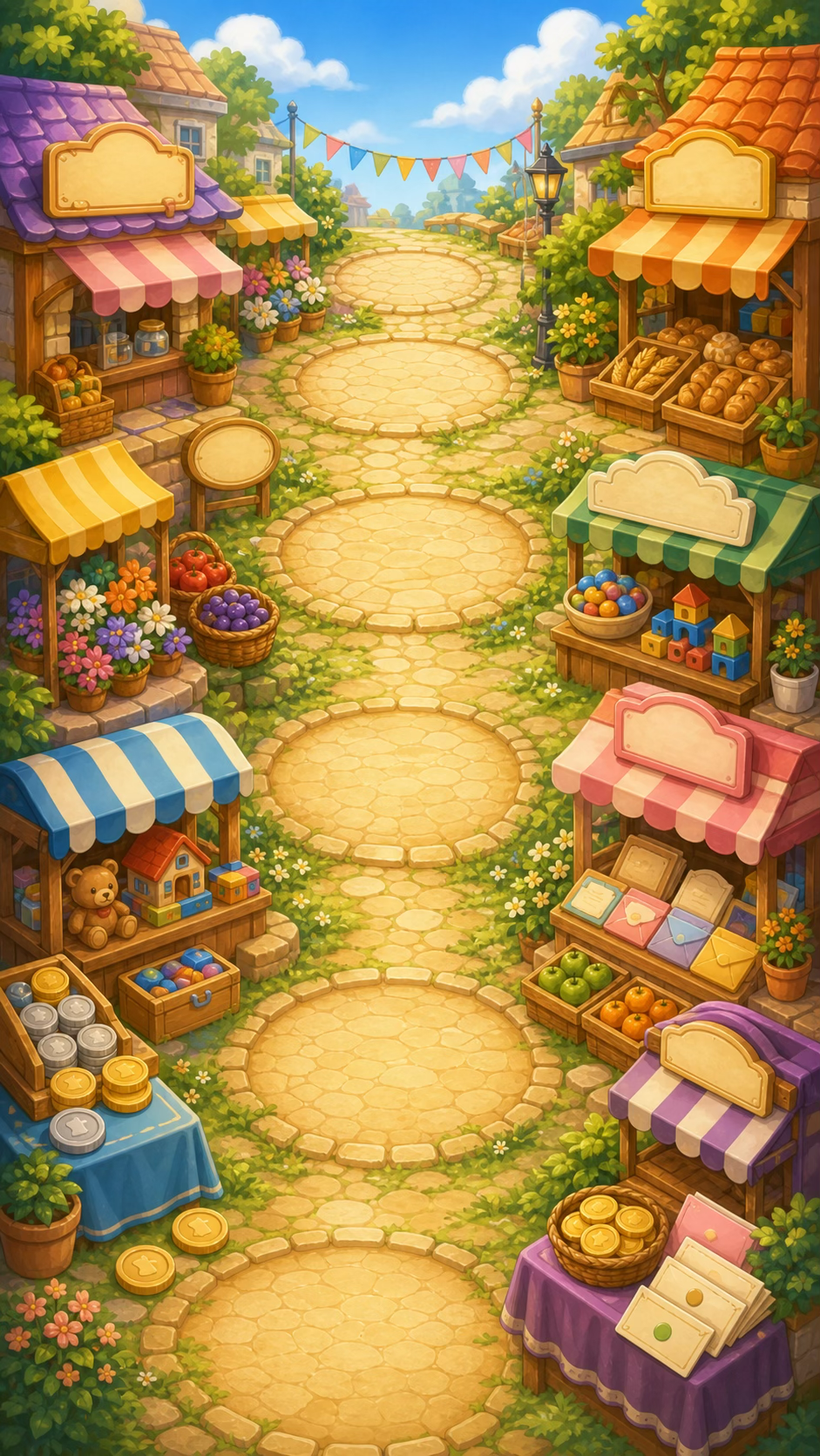 おかいもの しょうてんがいの背景画像