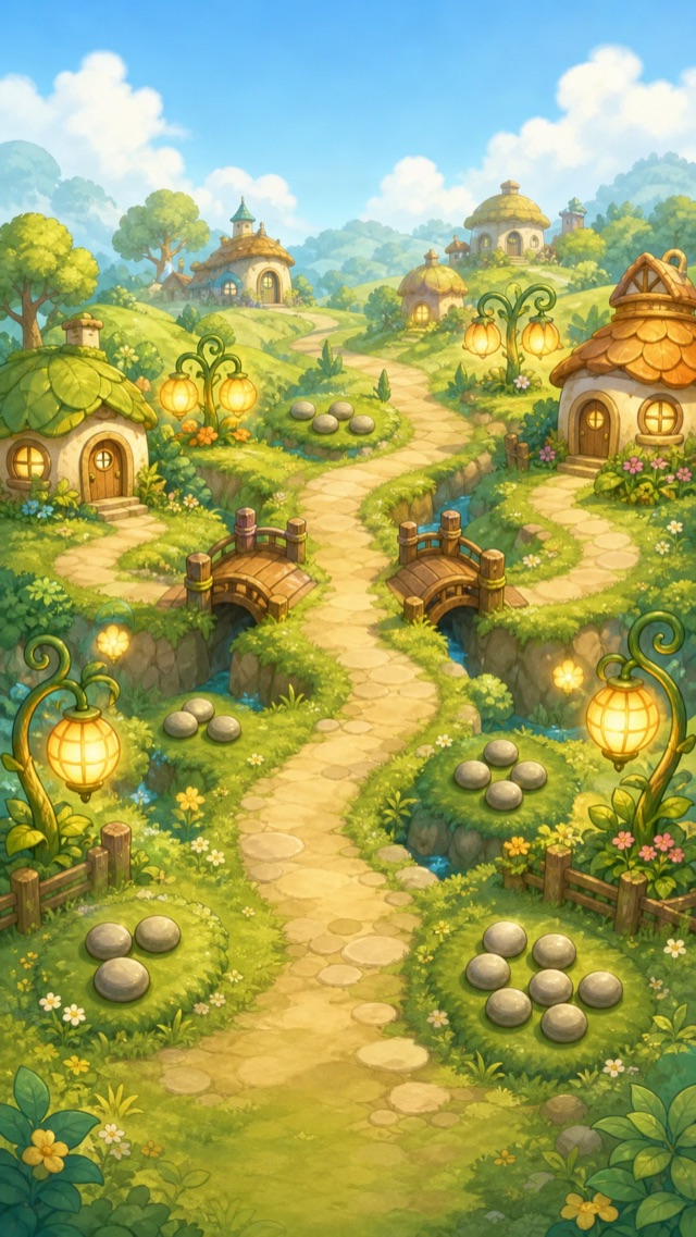 かずあかりの むらの背景画像