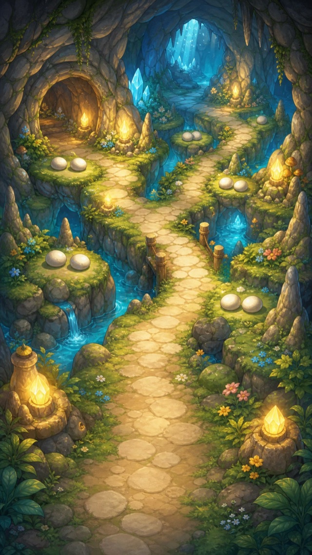 ひきざんの どうくつの背景画像