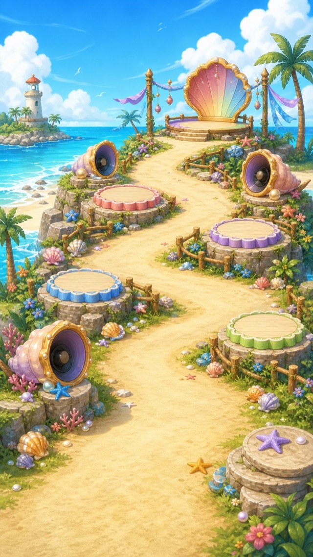 ききとりの うみべステージの背景画像